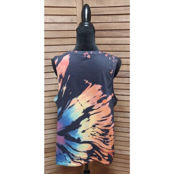 Shoreline Wear Womens Black Tiger Tie-Dye Sleeveless T-Shirt Tee Size 2X XXL Top - Picture 5 of 6